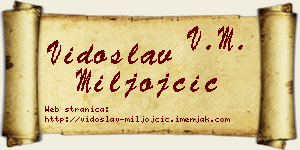 Vidoslav Miljojčić vizit kartica